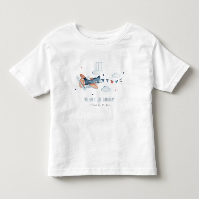 Camiseta De Bebé Avión de la marina de baja graduación Nube Stars S (Anverso)