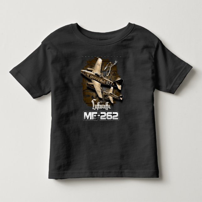 Camiseta De Bebé Avión Messerschmitt ME-262 Luftwaffe (Anverso)