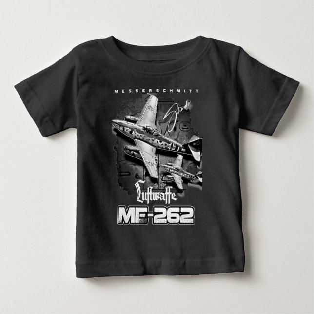 Camiseta De Bebé Avión Messerschmitt ME-262 Luftwaffe (Anverso)