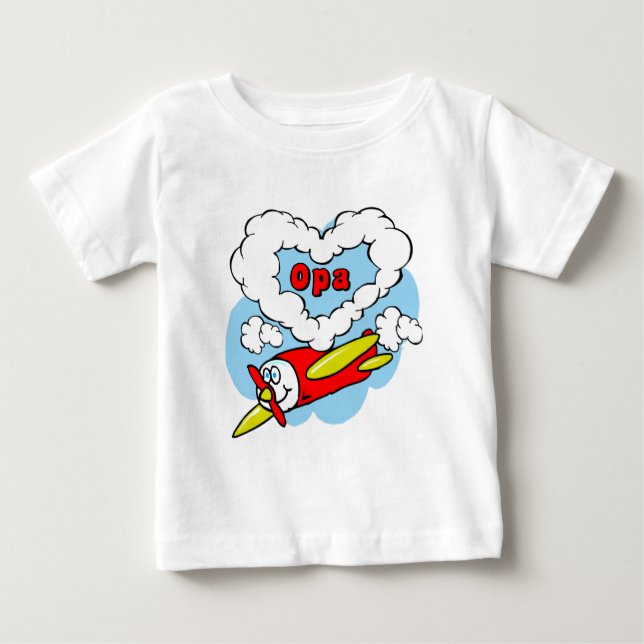 Camiseta De Bebé Avión para niños de Opa (Anverso)