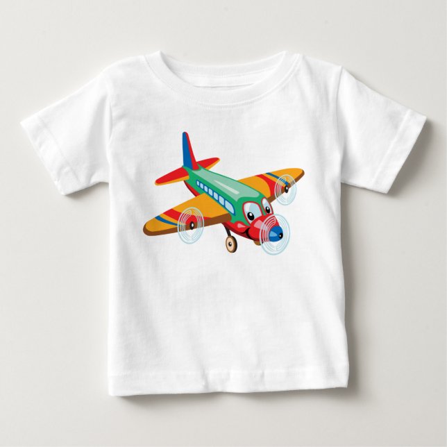 Camiseta De Bebé avión personalizado (Anverso)