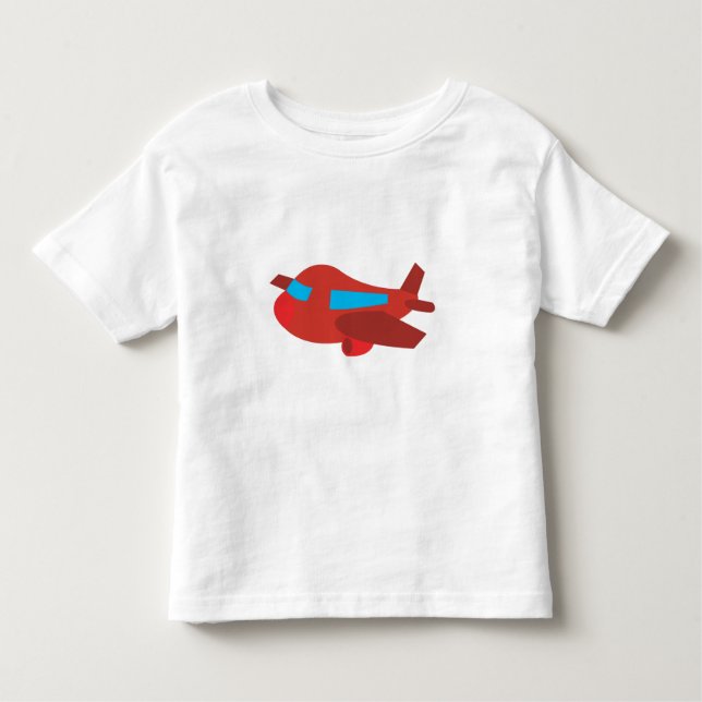 Camiseta De Bebé Avión rojo y azul (Anverso)