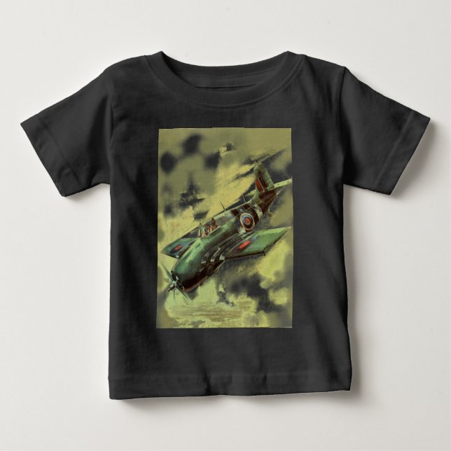 Camiseta De Bebé Avión Vintage (Anverso)