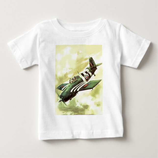 Camiseta De Bebé Avión Vintage (Anverso)