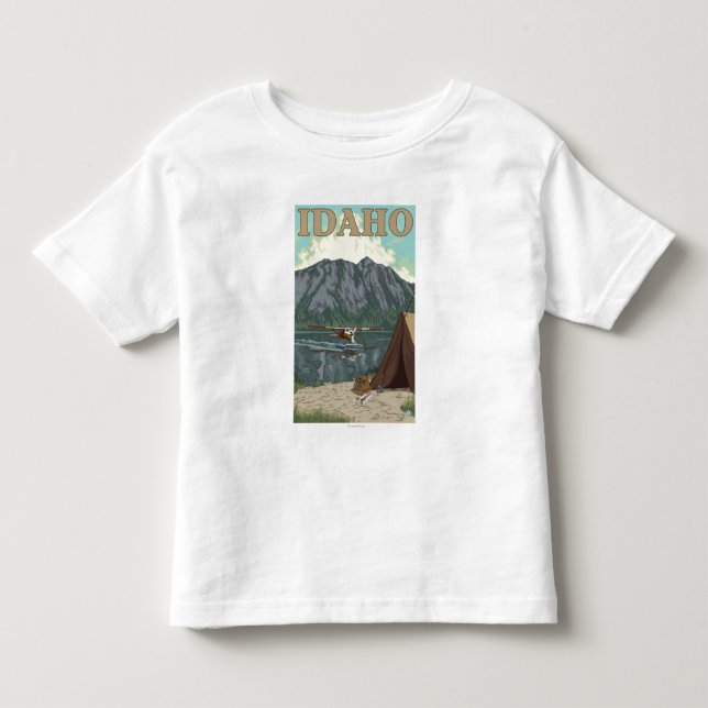 Camiseta De Bebé Avión y pesca - Idaho de Bush (Anverso)