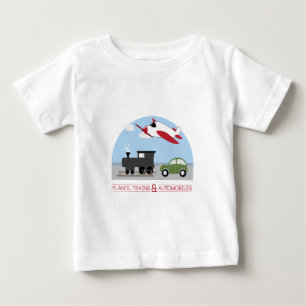 Camiseta De Bebé Aviones, Trains&Automobiles