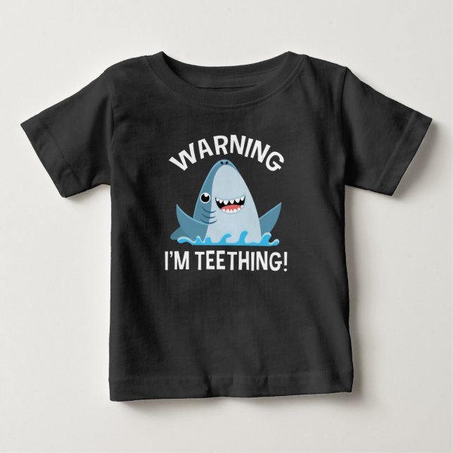 Camiseta De Bebé Aviso de que soy Teething (Anverso)