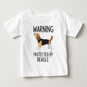 Camiseta De Bebé Aviso protegido por beagle