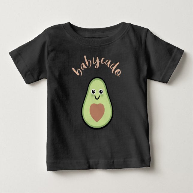 Camiseta De Bebé Avocado mit Herz Babycado für ein Baby (Anverso)