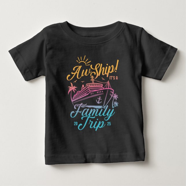 Camiseta De Bebé Aw Ship Personalizado Family Cruise Trip Group Coi (Anverso)