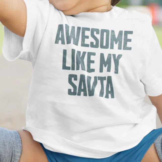 Camiseta De Bebé AWESOME LIKE MY SAVTA Funny (Subido por el creador)