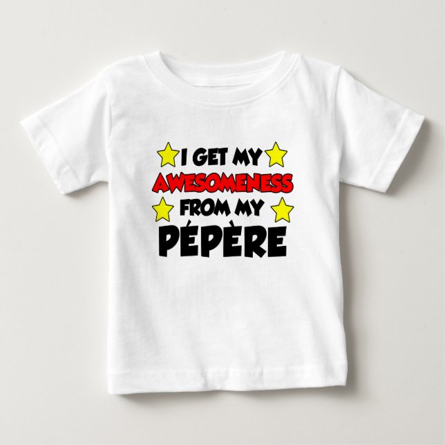 Camiseta De Bebé Awesomeness de Pepere (Anverso)