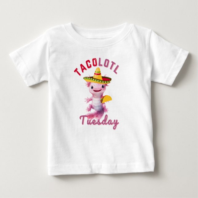 Camiseta De Bebé Axelotl Cute Taco Martes Diversión mexicana Axolot (Anverso)