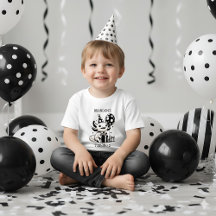 Axolotl blanco y negro y globos Cumpleaños