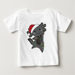 Camiseta De Bebé Axolotl Merry Christmas Winter Animals Axolotls