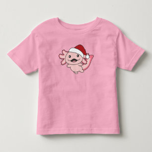 Camiseta De Bebé Axolotl Merry Christmas Winter Axolotl