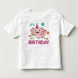 Camiseta De Bebé Axolotl quiere que sea mi cumpleaños, lindo Axolot
