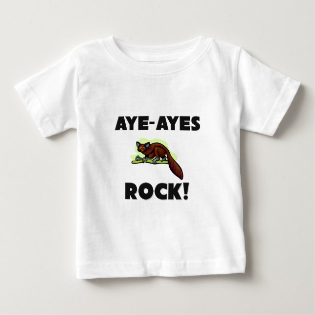 Camiseta De Bebé Aye-Ayes roca (Anverso)