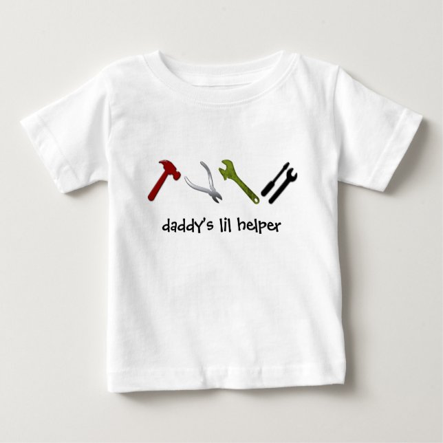 Camiseta De Bebé Ayudante del lil del papá (Anverso)