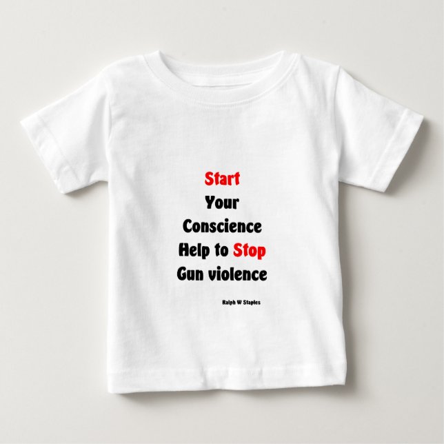 Camiseta De Bebé Ayudar a detener la violencia armada (Anverso)