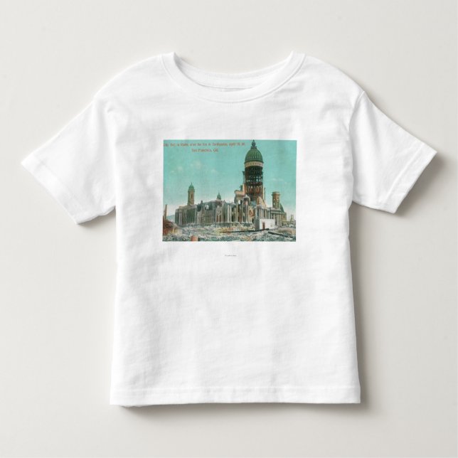 Camiseta De Bebé Ayuntamiento en fuego de las ruinas después de (Anverso)
