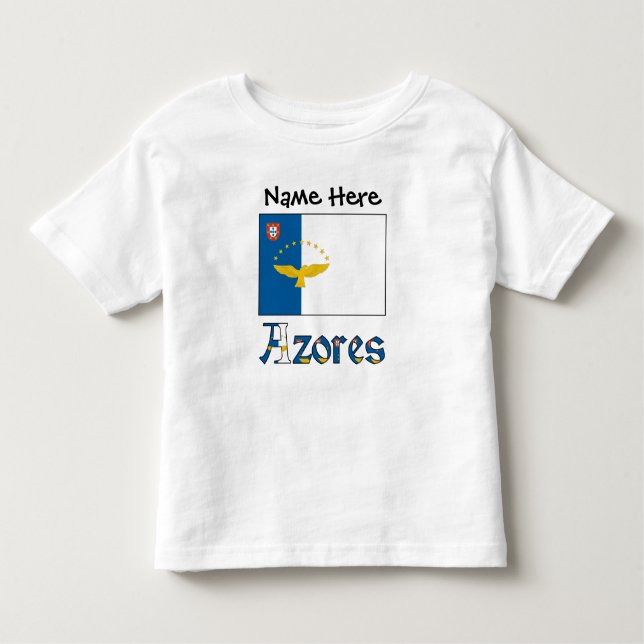 Camiseta De Bebé Azores Bandera azorí personalizada (Anverso)