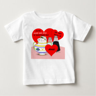 Camiseta De Bebé Azúcar y Especias - Arte de Tarjeta de San Valentí