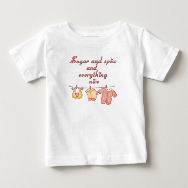 Camiseta De Bebé Azúcar y especias y todo lo bueno (Anverso)