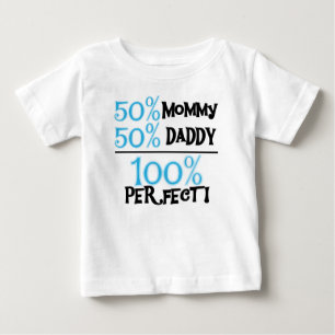 Camiseta De Bebé Azul 100 Por Ciento Perfecto