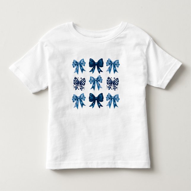 Camiseta De Bebé Azul arcos Vibes Preppy (Anverso)