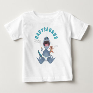Camiseta De Bebé Azul Babysaurus T-rex 