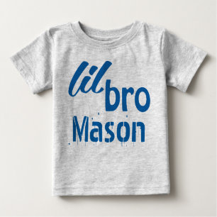 Camiseta De Bebé Azul BRO pequeño personalizado