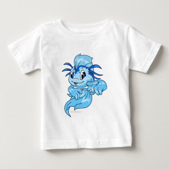 Camiseta De Bebé Azul de Koi (Anverso)