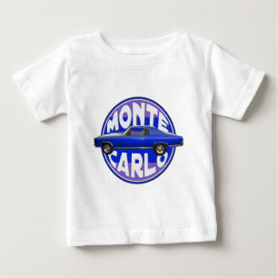 Camiseta De Bebé azul de medianoche del monte carlo de 1970