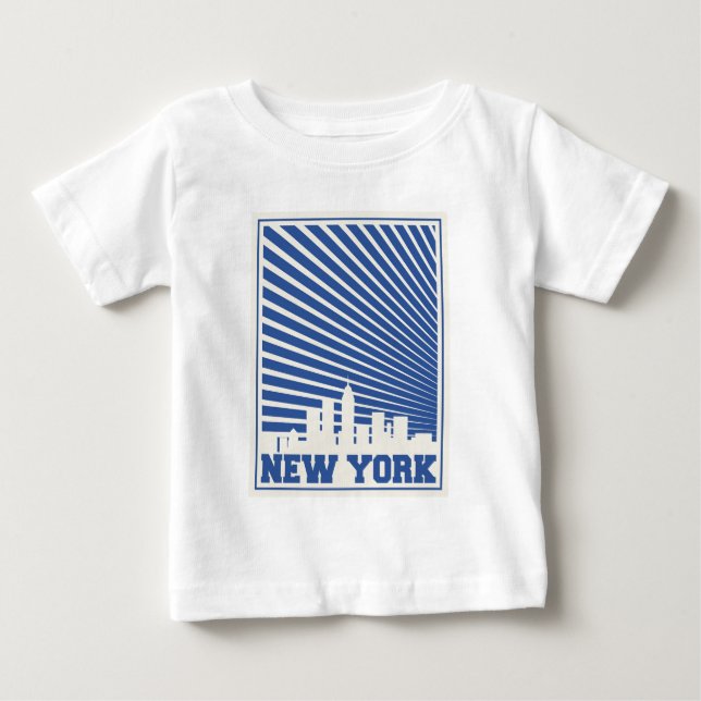 Camiseta De Bebé Azul de New York City (Anverso)