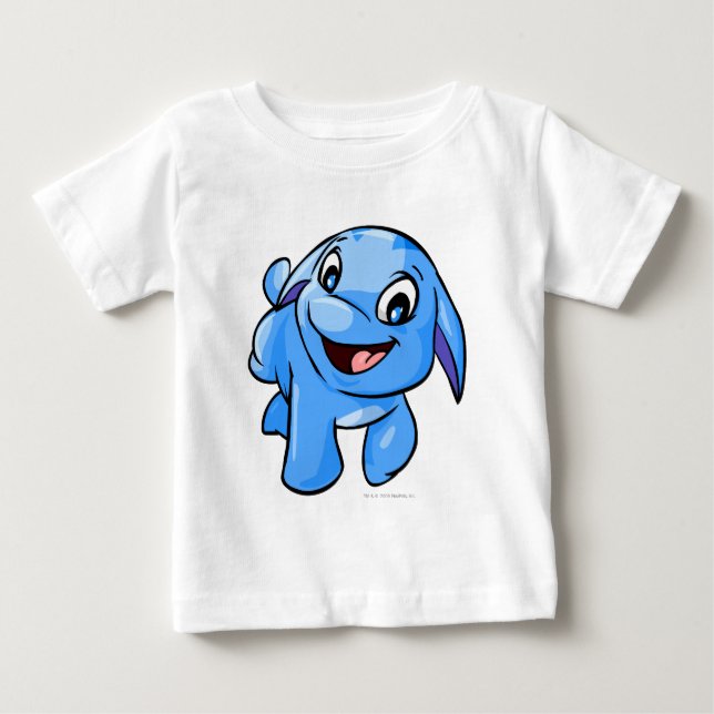 Camiseta De Bebé Azul de Poogle (Anverso)