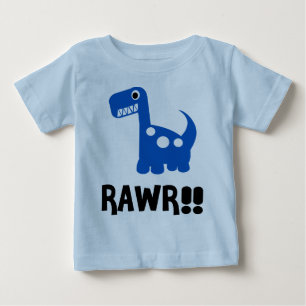 Camiseta De Bebé Azul de Rawr Dino