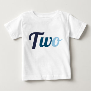 Camiseta De Bebé Azul de segundo cumpleaños
