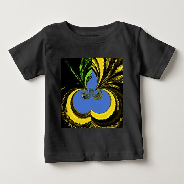 Camiseta De Bebé Azul dorado (Anverso)