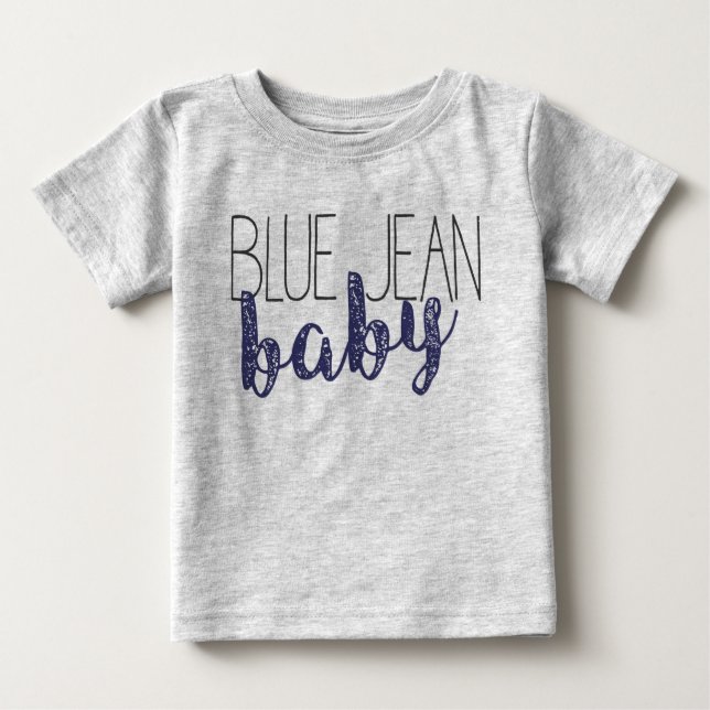 Camiseta De Bebé Azul Jean Baby Pop Cultura Novedad Música (Anverso)
