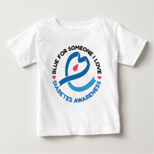 Camiseta De Bebé Azul para alguien que amo – Conciencia sobre la di