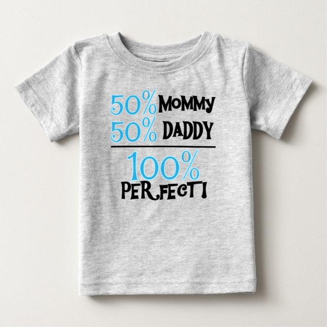 Camiseta De Bebé Azul Perfecto 100 (Anverso)