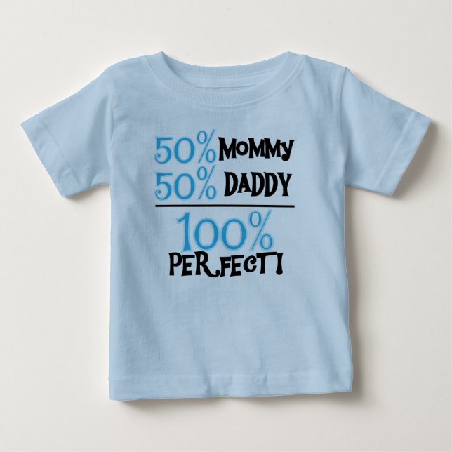 Camiseta De Bebé Azul Perfecto 100 (Anverso)