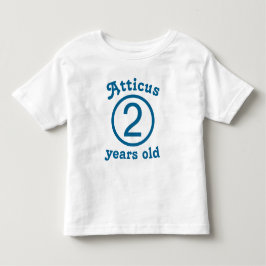 Camiseta De Bebé Azul personalizado de dos años