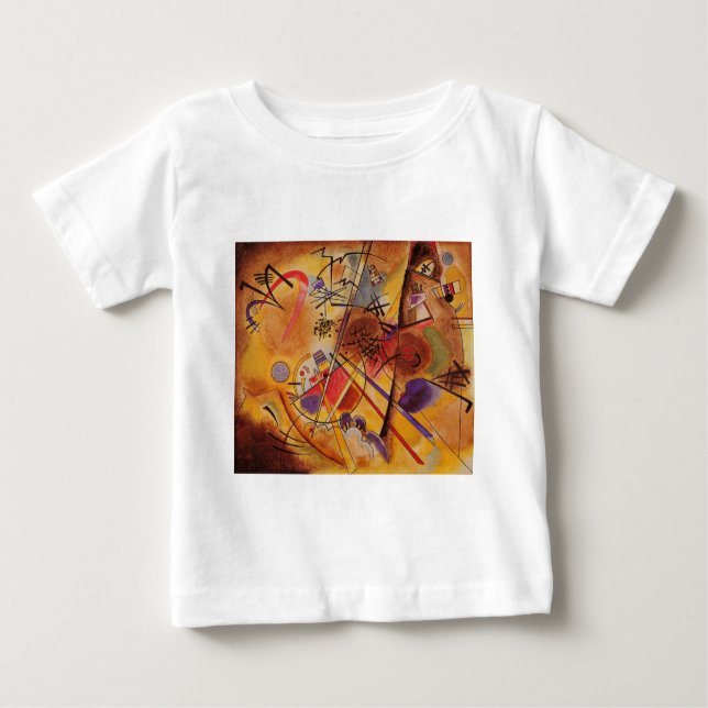 Camiseta De Bebé Azul rojo amarillo amarillo marrón de Kandinsky (Anverso)