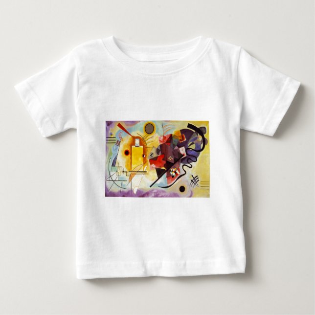 Camiseta De Bebé Azul rojo amarillo de Kandinsky (Anverso)