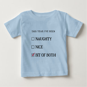 Camiseta De Bebé Azul Travieso Lista Bonita Divertido Lindo Bebé Na