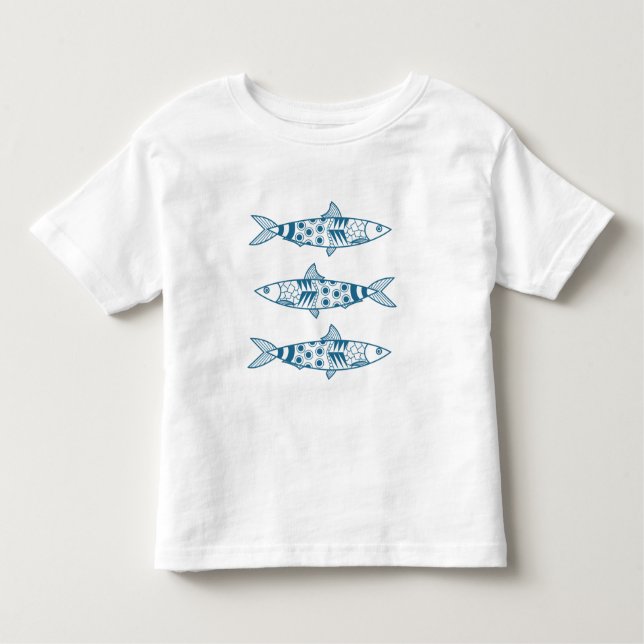 Camiseta De Bebé Azulejos del patrón portugués de sardinas de Lisbo (Anverso)