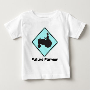 Camiseta De Bebé Azules cielos futuros del granjero