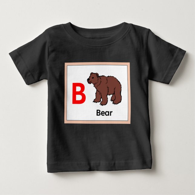 Camiseta De Bebé B es para el Oso (Anverso)